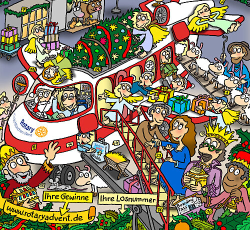Rotary Adventskalender 2024 – Mit fünf Euro Menschen unterstützen und gewinnen